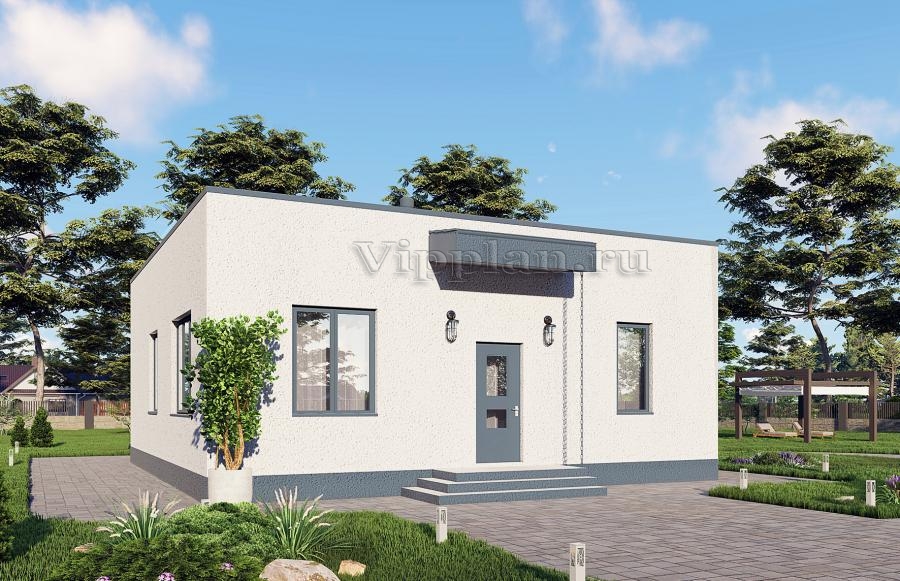 Одноэтажный дом с тремя спальнями и просторной кухней